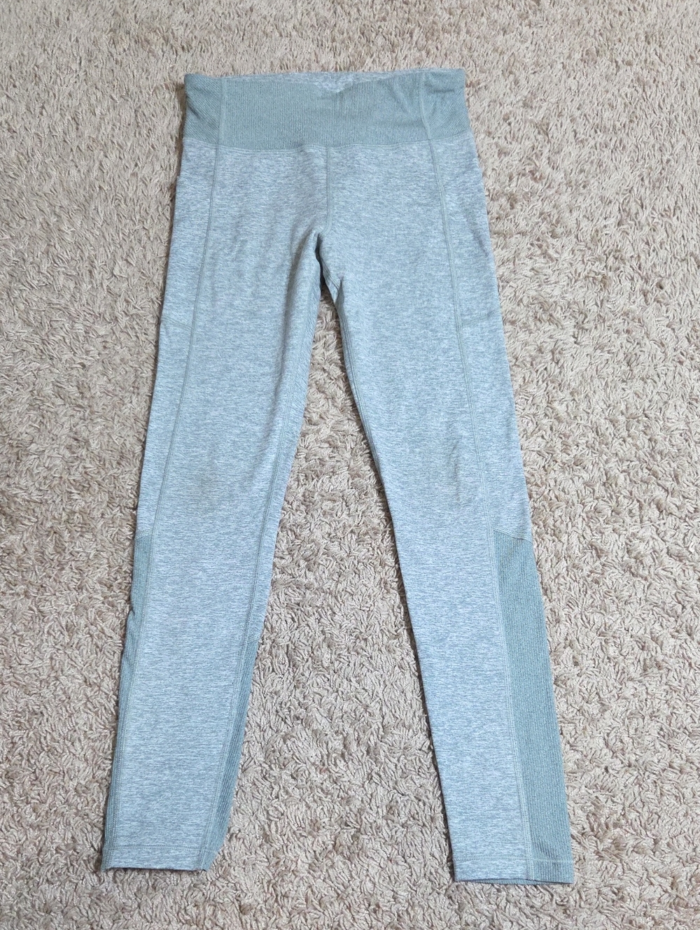Athleta Girl L/12 Light Heather Gray Green High-Rise Kids Leggings